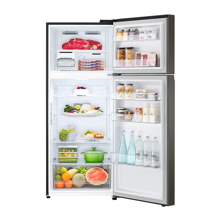 LG Kulkas 2 Pintu Nett 315ℓ / Gross 340ℓ Nett  dengan LINEAR Cooling™ dan Smart Inverter Compressor, Smart Diagnosis™, GN-B312PXGB